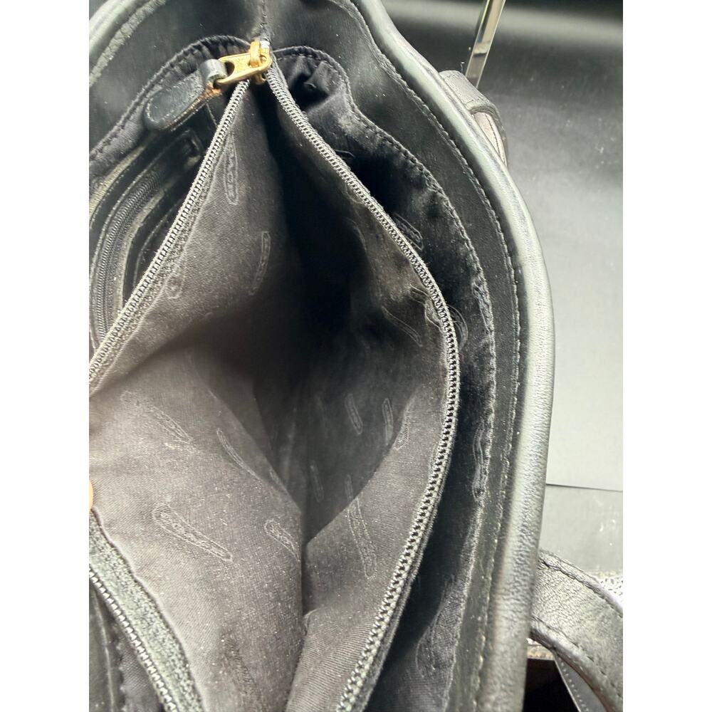 Vintage Coach Black Leather Lunch Tote Small Shoulder Bag Mexico - Picture 11 of 16